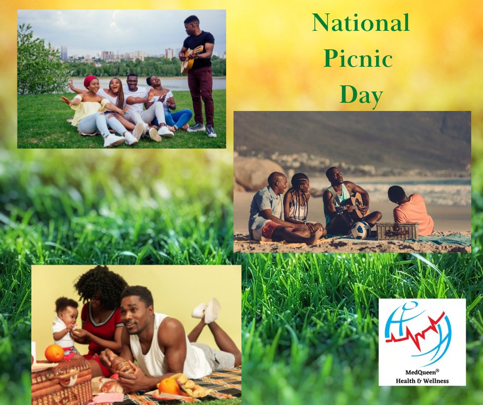 NATIONAL PICNIC DAY 
Grab your water, favorite beverage, a blanket and food. Enjoy nature by spending time with yourself, friends, or family by having a picnic.. Look up into the sky or stars [night picnics are fun] #globalphysician #traveldoctor #nationalpicnicday2022 #wellness