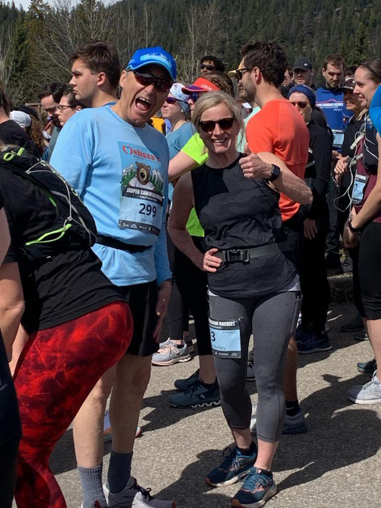 RachelNotley's tweet photo. Super pumped to run the Jasper Canadian Rockies half marathon! #ableg #yeg #yyc https://t.co/2SvvA7nLjP
