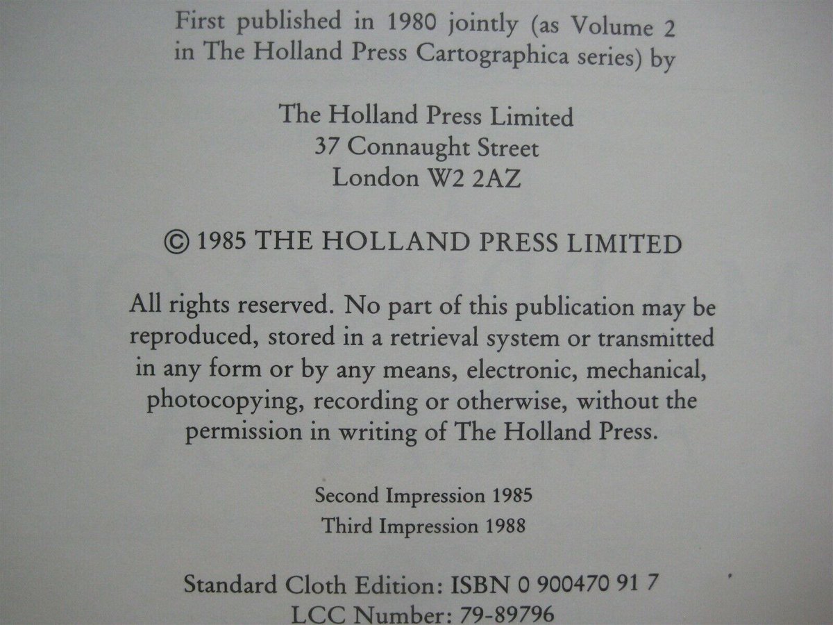 NewWorldMaps's tweet image. Hardcover first edition, third impression of "The Mapping of America," by Ronald Vere Tooley, with original dust jacket.

$89.99
ebay.com/itm/2249371110… 

#MapBook #MapCollecting #cartography #TheMappingOfAmerica #RVTooley #antique #vintage #OldMap #AntiqueMap #VintageMap