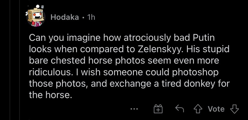 JimEdits's tweet photo. [Request] Putin shirtless on a donkey. https://t.co/VLj7m70TKa