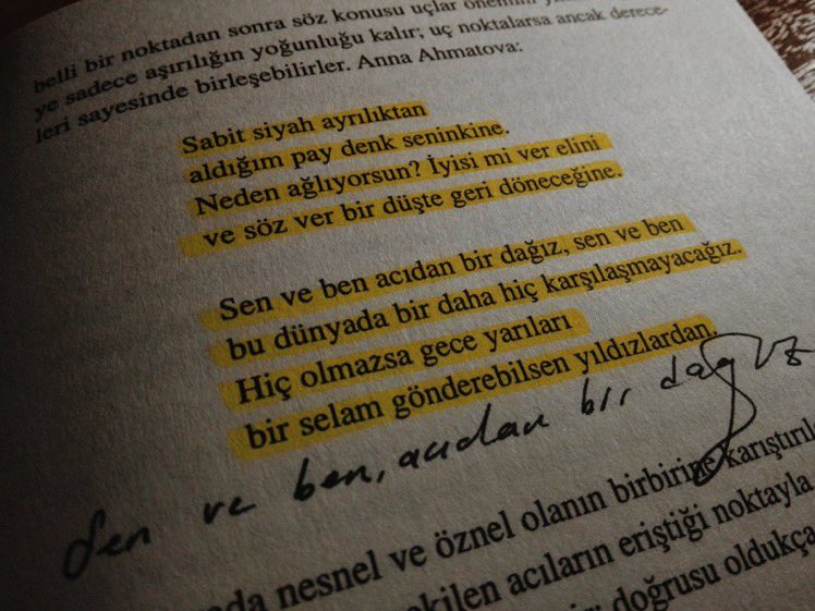 Sen ve ben bu dünyada bir daha hiç karşılaşmayacağız.