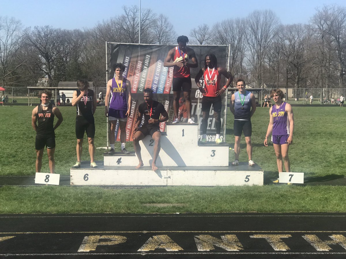 22.77 for 5th place in the 200 for Kael.