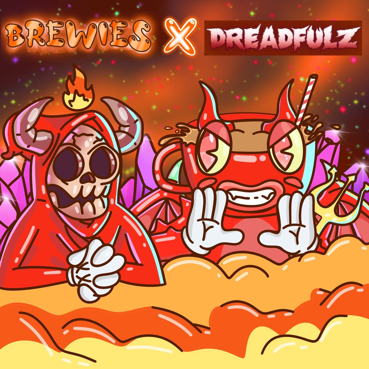 🩸 Dreadfulz x BrewiesNFT ☕️

We have the opportunity to giveaway 3 Brewies WL Spots 🎉

1️⃣ Like, Retweet, &amp; Tag 3 Frens
2️⃣ Tag 3 frens
3️⃣ Join Discord discord.gg/brewiesnft 

24hrs
