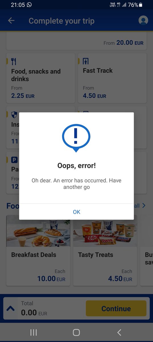Stevenharris334's tweet photo. @askryanair ho keep getting this error across 3 phones and a laptop when trying to check in for a flight tomorrow morning. Can you help please? https://t.co/6kIkrdnw47