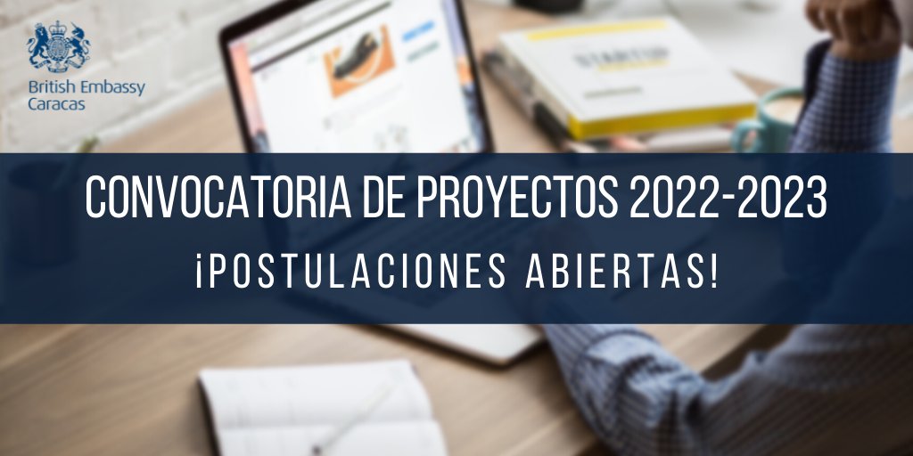 UKinVenezuela's tweet photo. 📢  Invitamos a todas las organizaciones interesadas a enviar sus propuestas de proyectos para el período 2022-2023.

Para más información, por favor visiten: https://t.co/E1c8ut3BTC

🚨  La fecha límite para el envío de propuestas es el 18/05/2022. https://t.co/cr5nN0m9Kl