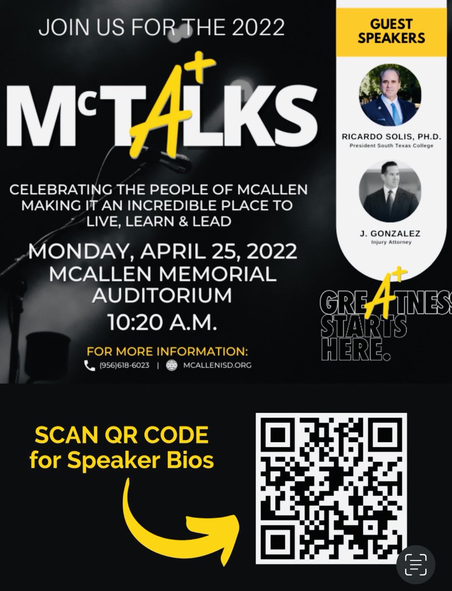 <a href="/McAllenISD/">McAllen ISD</a> we share stories that inspire greatness👍

 #GreatnessStartsHere #McTalks
