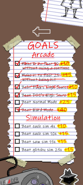 AnimationMW's tweet photo. Now you can complete goals in #ElevaderGame to earn points and unlock new features and game modes in The Shop, like Expert difficulty and Wireframe Mode! Coming Soon! #gamedev #indiegames #pixelart #madewithunity #indiegamedev #devlife #screenshotsaturday https://t.co/E2vTbGg8aA