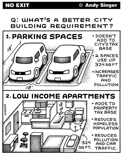 More living space, less parking space.
