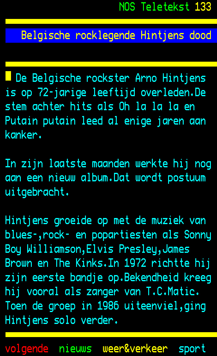 nos.nl/ttapp
Ach, gelukkig hebben we zijn muziek nog
