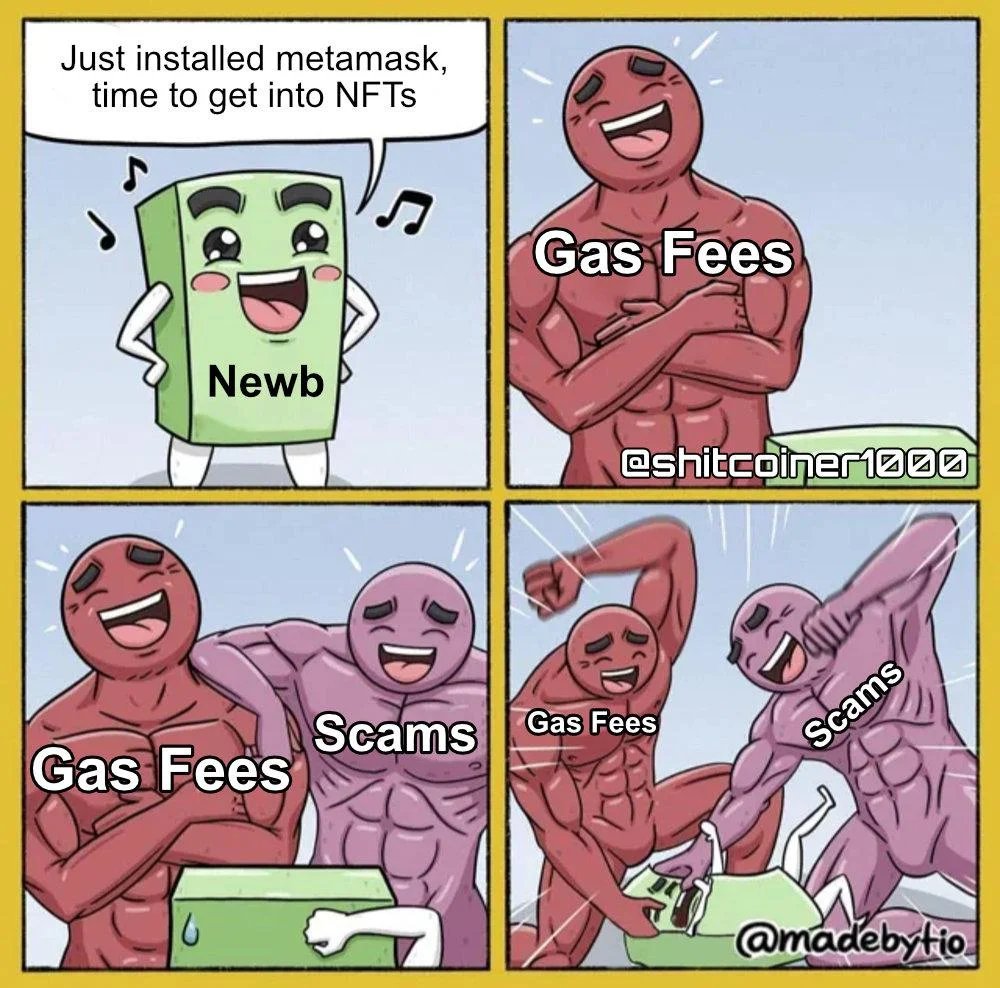 Route2FI's tweet photo. How it feels like to be new in DeFi &amp; NFTs https://t.co/kzX6q7Bhf1