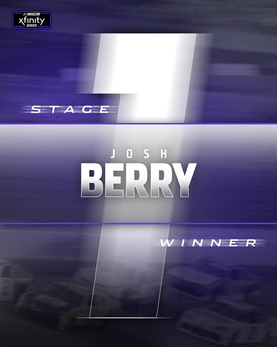 NASCAROReillyAP's tweet photo. 🟢⚪️🟢⚪️🟢⚪️

@joshberry takes the green and white checkered flag to win Stage 1. https://t.co/bpUHNcPmdS