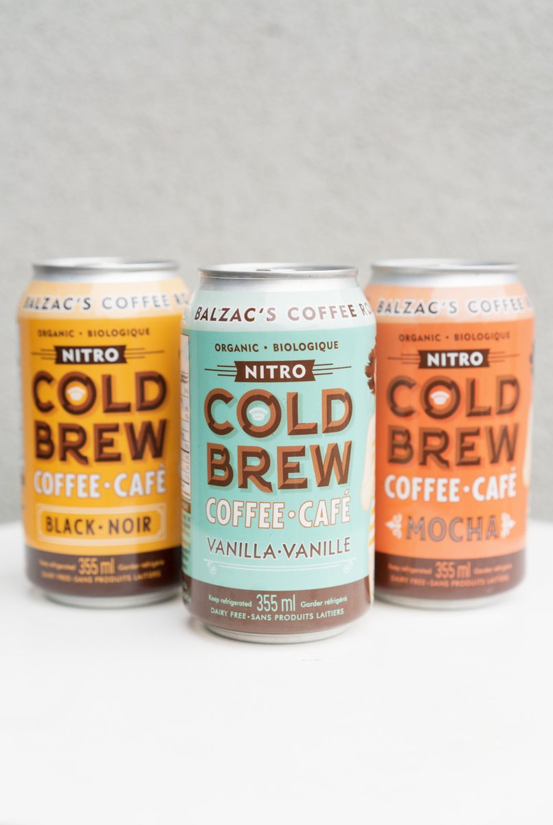 You haven't had cold brew until you've had our Nitro Cold Brew. We use Fairtrade coffee slowly steeped in cold water for an irresistibly creamy finish. All 3 flavours are made with organic cane sugar and are vegan and dairy-free. Order in store or online: bit.ly/36EvvvS
