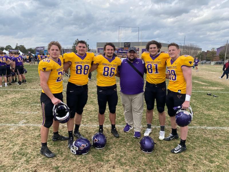 Coach_Bernarde's tweet photo. What a Spring Ball it has been for the Tight Ends - So proud of the leaps this group has grown over this semester! Looking forward to seeing what they can do this fall! #MakeTheJourney #Alphas 🤘@AustinNanke @CiceroJake @Gabe_Hagen8 @TonyAnger2 @anthony_v55 https://t.co/GR7vvj4imx