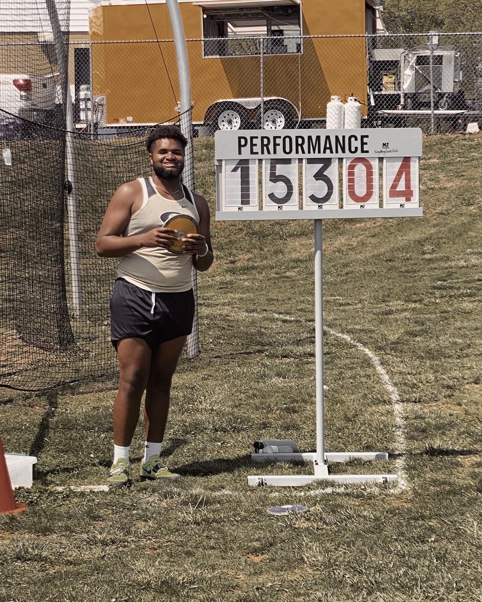Set the school record today with a throw of 153.04!!!!!