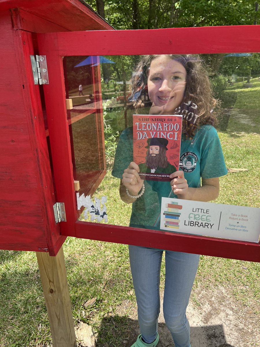 Mom, let’s put one of your books in this #littlelibrary. 

Me: Okay!