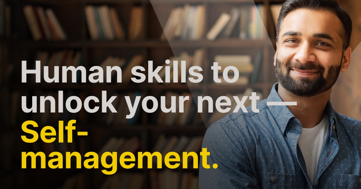 edXOnline's tweet photo. The future of work is here. Reacting to shifts in the workplace and improving self-management can help ensure you stay on top of your career goals. Stay tuned for more human skills tips and view these course recommendations: https://t.co/ne2Gsx2vqq https://t.co/oRVQUJRN4I