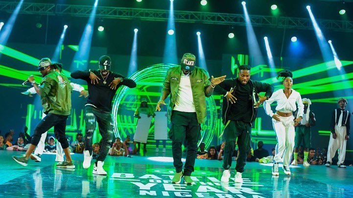 GloWorld's tweet photo. The crowd blew up in excitement as the lyrical twins @iamkingrudy &amp; @Petersquare came on stage !!!!

With the energy here, you don't want to miss a second 🔥🔥 🔥

#GloBattleOfTheYear https://t.co/GwHzVvE7Yo