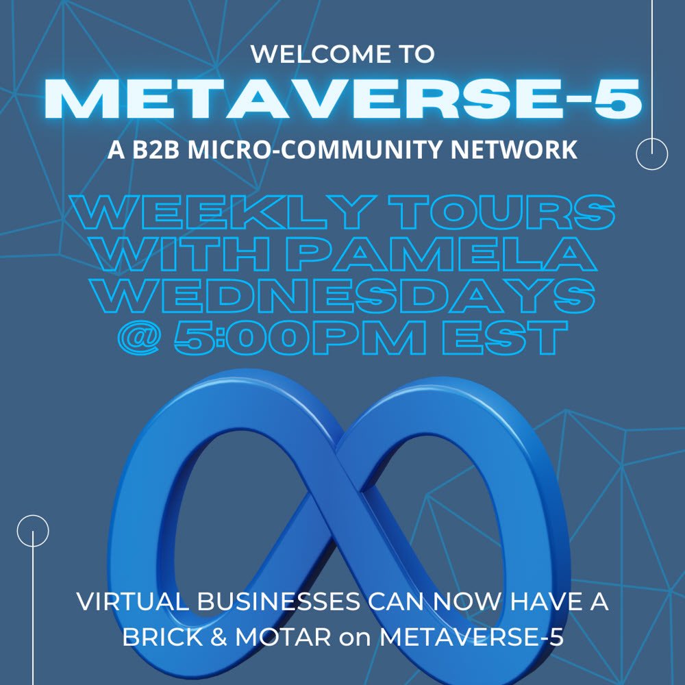 bcab2blive's tweet photo. Business owners can extend business to the Metaverse! Virtual businesses can now have a brick&mortar location for your brand! #nexttour tomorrow Sunday 4/24 @ 3:00PM est - #getfreeaccess #getzoomlink #novrheadsetneeded #letschatbusiness https://t.co/YHrPc8WXcu