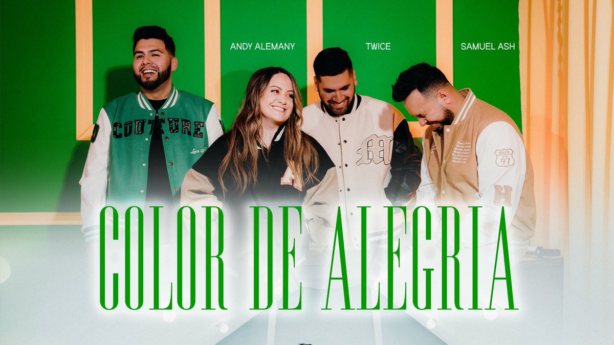 twicemusica's tweet photo. ¡Gracias a todos los que están escuchando «Color de alegría”! ❤️ ¿Cuál es tu frase favorita de la canción? 🎨 #ColorDeAlegria #TwiceMusica #AndyAlemany #SamuelAsh #DanovaRecords https://t.co/hYXr79iDZH