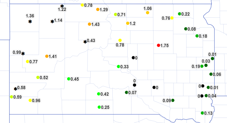 WheatInnovation's tweet photo. Two extremes in SD today. On one end is crop saving moisture and on the other end crop-damaging winds #NoTillWorks #FallCover https://t.co/UiFmw4VXQZ