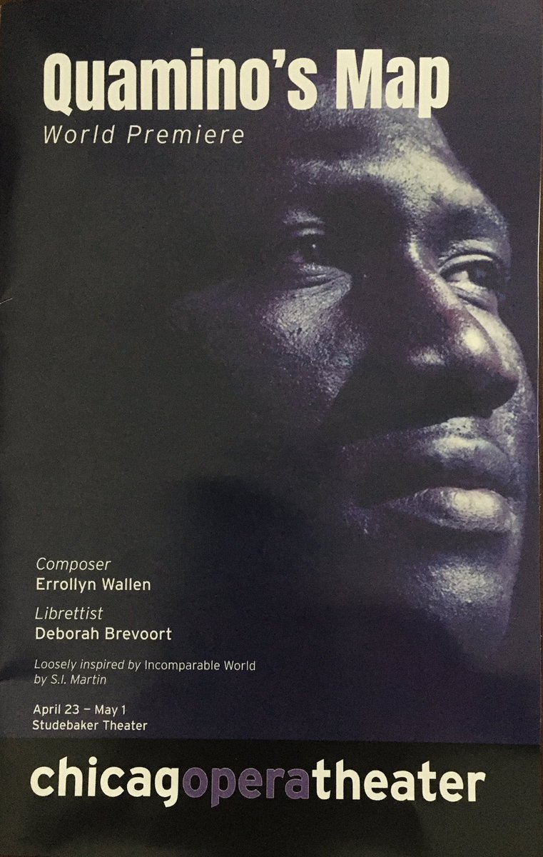 Excited to be in Chicago for the premiere of Quamino’s Map tonight <a href="/ErrollynWallen/">Errollyn Wallen</a> <a href="/ChicagoOpera/">ChicagoOperaTheater</a>