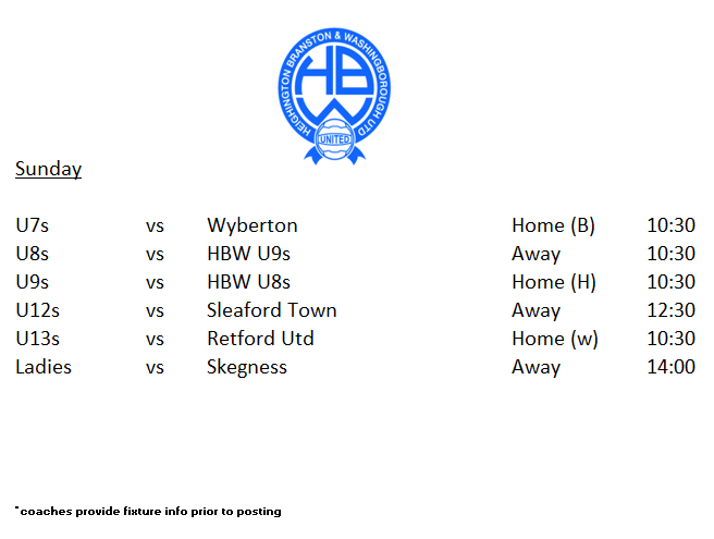 Good luck to all our teams in action this weekend #hbwunited