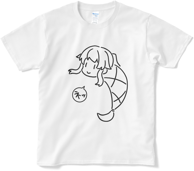 自分用のゆらむしT完成。pixivFACTORYの短納期型Tシャツです(先ほど注文したら5月6日発送予定でした)。これはダサTに入るのかな…?🤔 