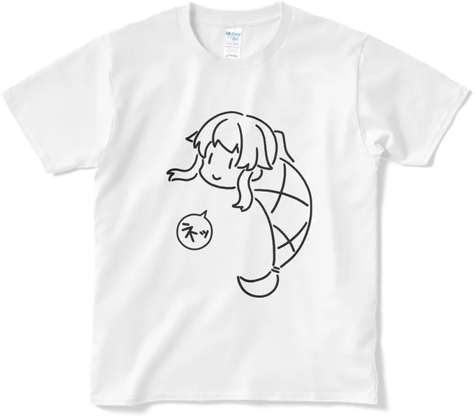 自分用のゆらむしT完成。pixivFACTORYの短納期型Tシャツです(先ほど注文したら5月6日発送予定でした)。これはダサTに入るのかな…?🤔 