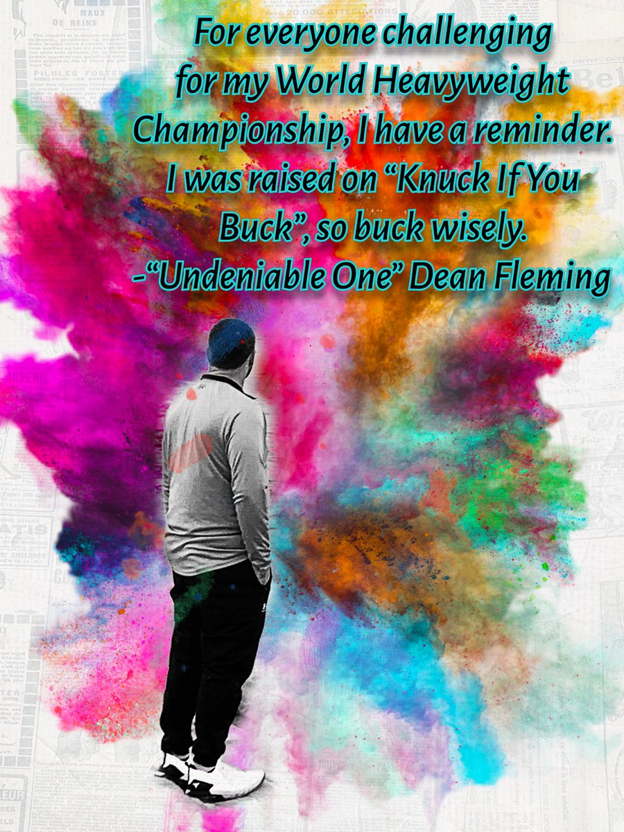 DeanFleming903's tweet photo. Always remember. #UndeniableOne #WatchYourFace #Champ #Message https://t.co/5p72UDHpu8