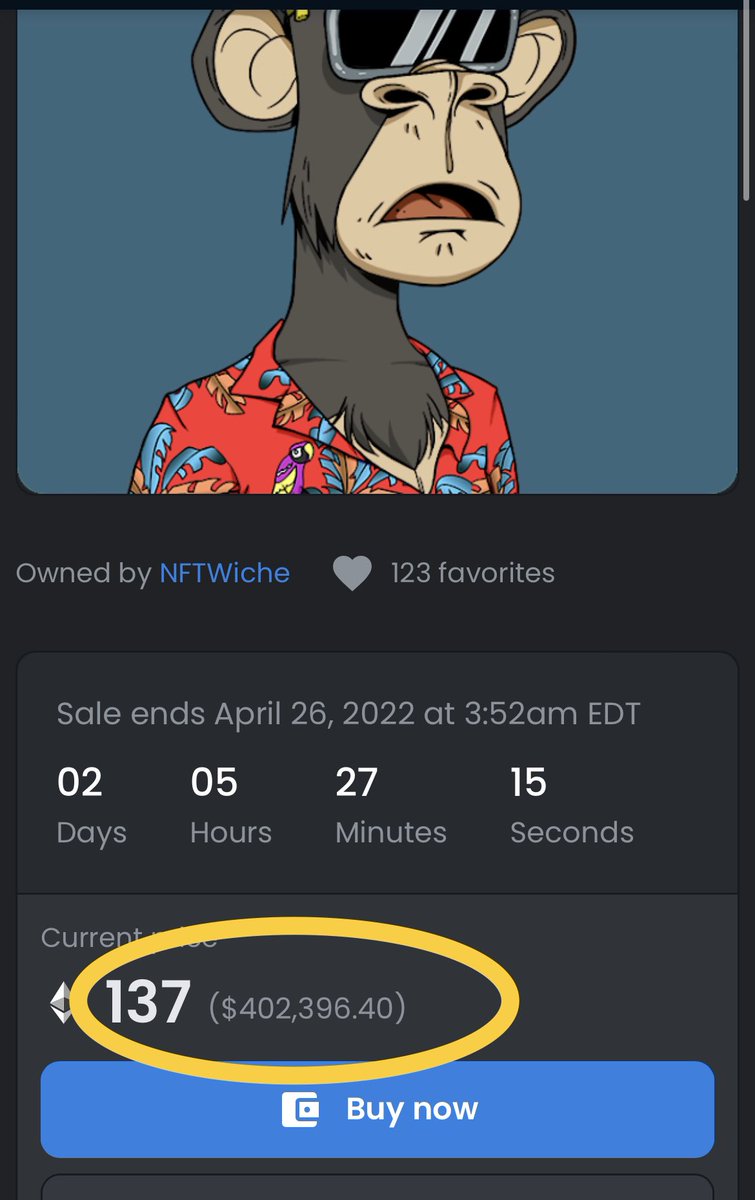 themonarch00's tweet photo. The @BoredApeYC floor has just exceeded $400k for the first time ever. Happy birthday, apes. https://t.co/hPVPlKN3a5