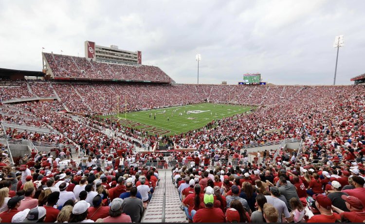 BillyMac2017's tweet photo. 2022 OU SOONERS Football Spring Game! (75,360 Attendance Announced and it sure looked Close to that) Yes Today was April 23rd and the Spring Game, but it sure looked and felt like September and a Regular Season Game! - BOOMER! SOONER! 🏈 #OUFootballSpringGame #PackThePalace https://t.co/1E8QoxO2kj