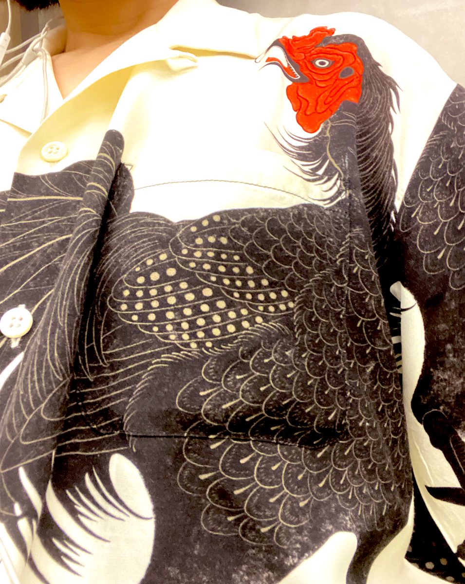 「尊敬する刺青アーティストGAKKINさんの軍鶏シャツ。 」|石黒亜矢子のイラスト