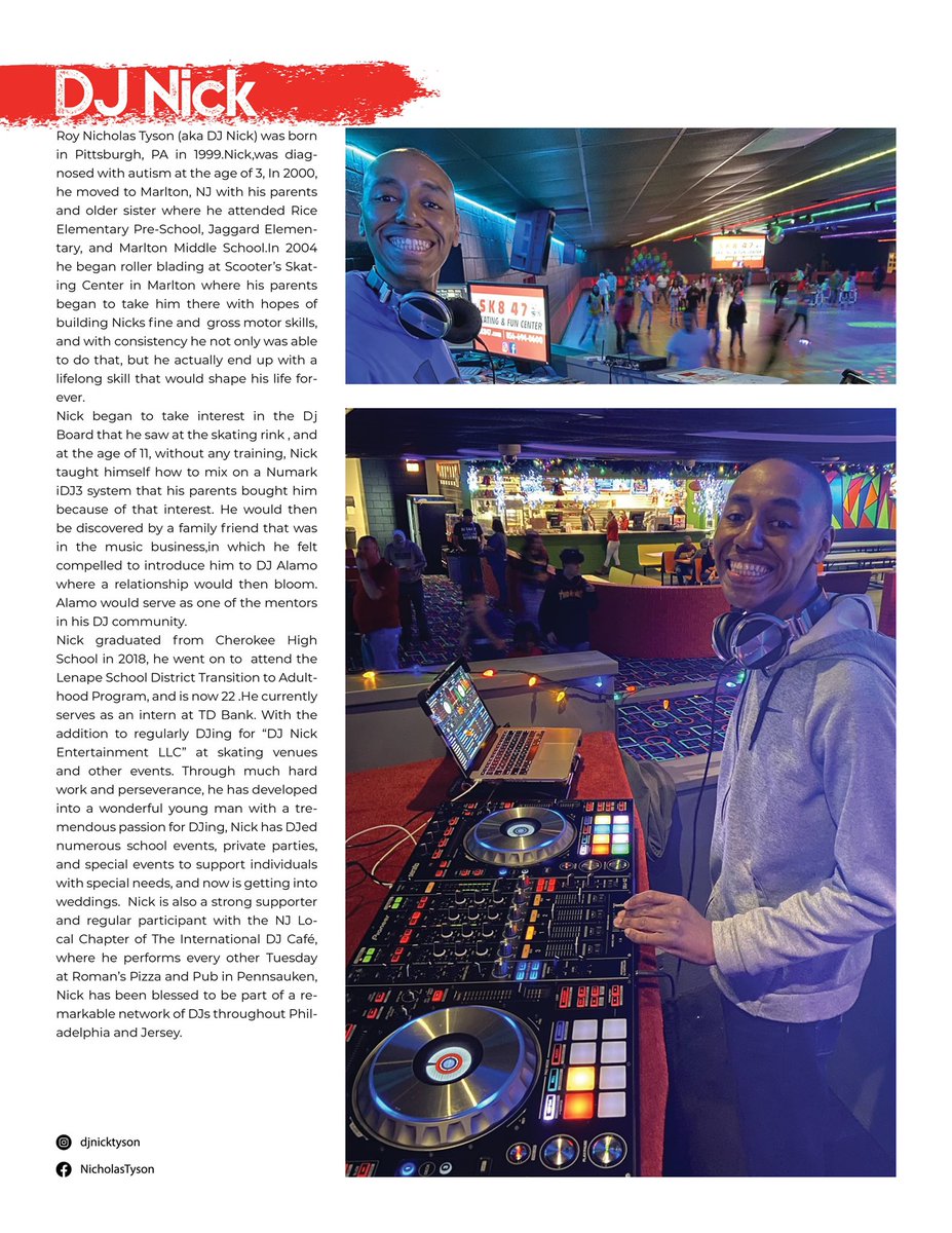 BigBreakmag's tweet photo. This Month is Autism Awareness Month and I don’t want this month to pass by without acknowledging DJNickTyson inspiration to all, he defeat all odds while serving as a DJ all over the Eastcoast.
https://t.co/USz1Cy9bnX
#AutismAcceptanceMonth #DJ  #PA#Talent #Greatness https://t.co/joaq13cdvU