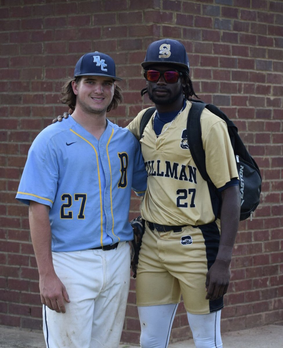 ToddCorley5's tweet photo. Former teammates from  Jackson High School (AL) @JacksonAggies ,Luke Corley &amp; DJ Powell, battled this weekend in a 3 game SSAC conference series in Blue Mountain, MS.  BMC Toppers took the series 2-1 over Stillman Tigers.  @BMC_BSB @LukeCorley21 @eastcoastbball @FlournoyCody https://t.co/gUuRa2QV03