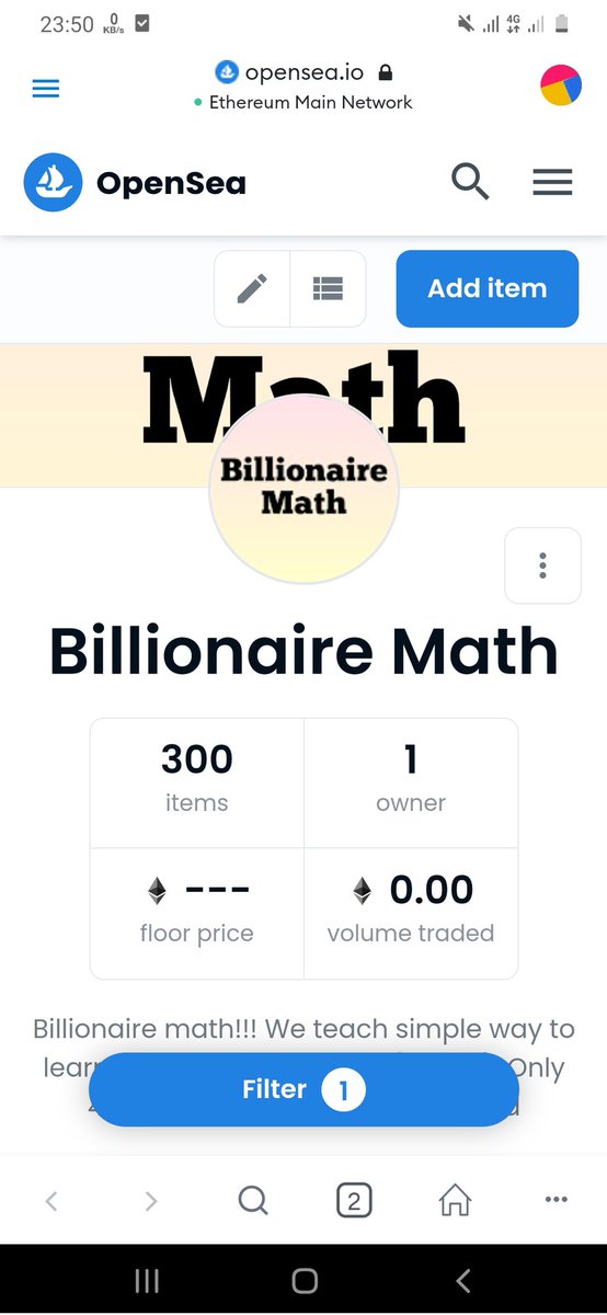 BillionaireMath's tweet photo. @ArtvisionNFT Easy way to learn math🥳🥳
Join billionaire math now ❤❤
Price 0.5 eth https://t.co/nYbDsUu7W9