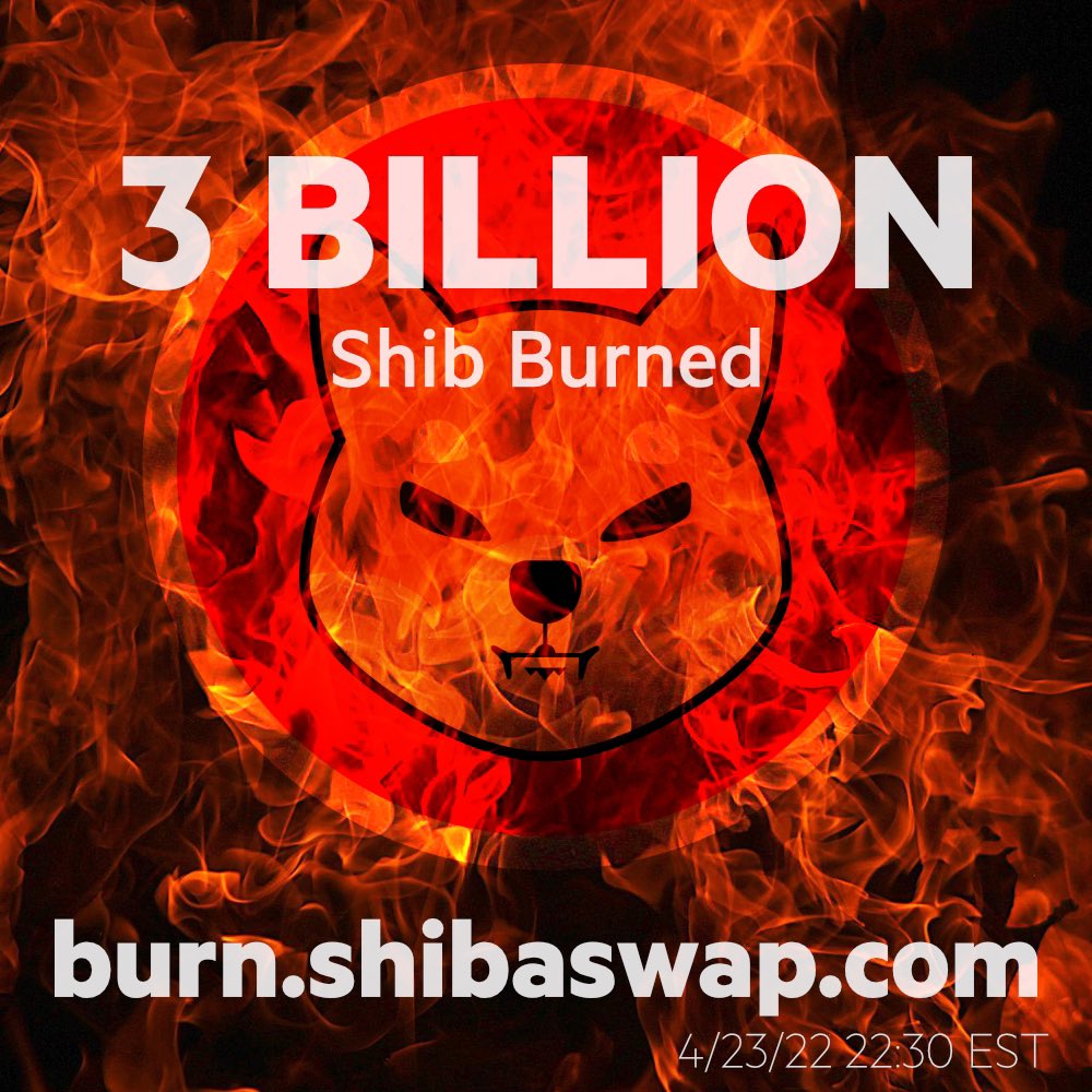 3 BILLION SHIB BURNED!! 🔥🔥🔥 #SHIBARMY is literally 🔥 ON FIRE!! 🔥