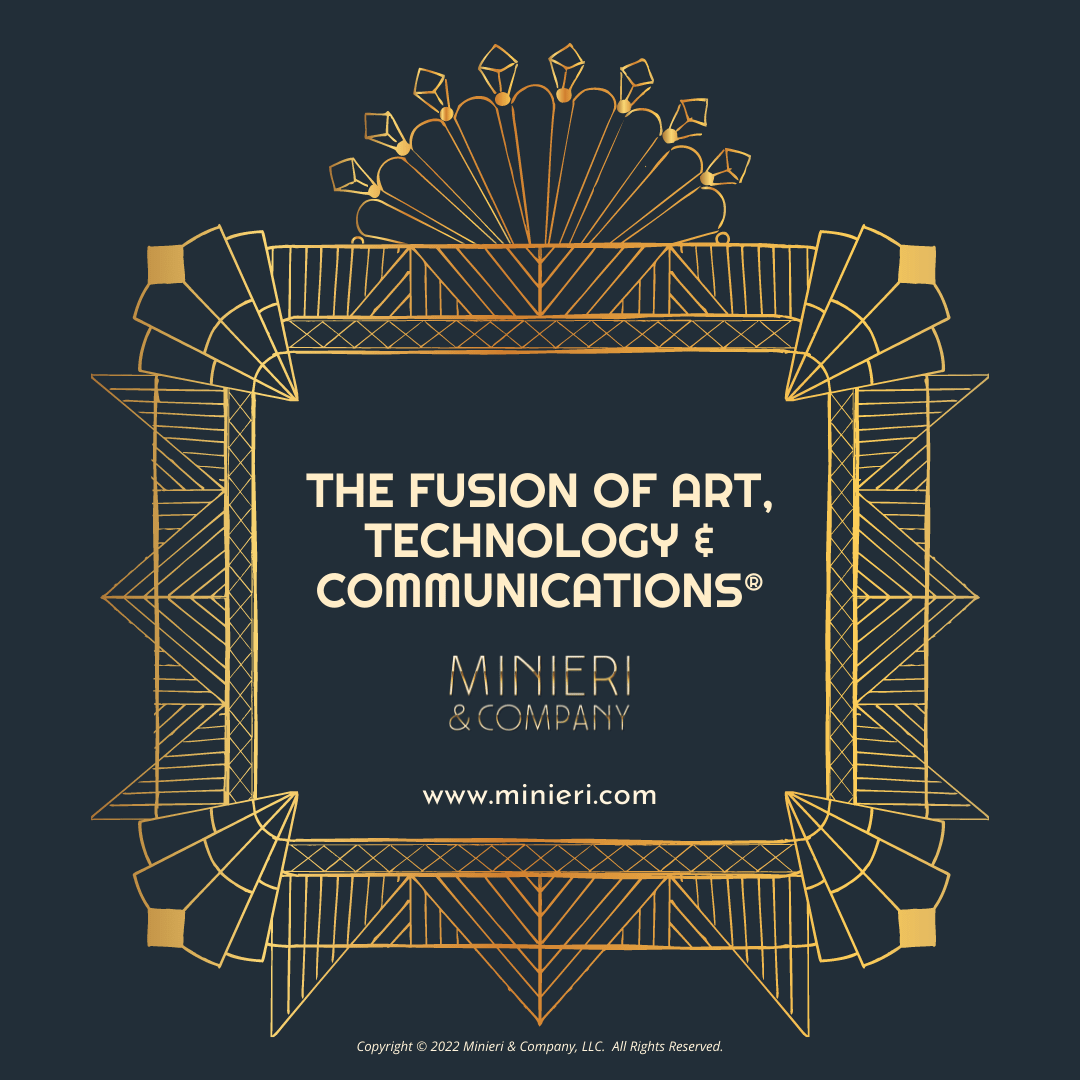 MinieriCompany's tweet photo. The FUSION of ART, TECHNOLOGY &amp; COMMUNICATIONS® has arrived! Minieri &amp; Company will create for you a beautiful brand, highly functioning internet technology and engaging messaging.

#minieri #marketing #branding #brand #website #websites #sales #advertising #entrepreneurship https://t.co/qrRW5St522