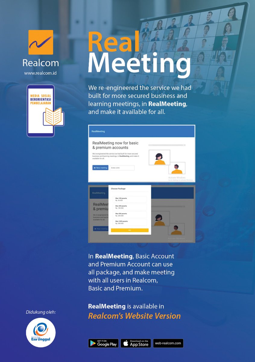 Realcom_App's tweet photo. Gunakan RealMeeting untuk bersilaturahmi dengan semua anggota keluarga di hari raya yang mulia nanti. https://t.co/ZHXzKBUPW8