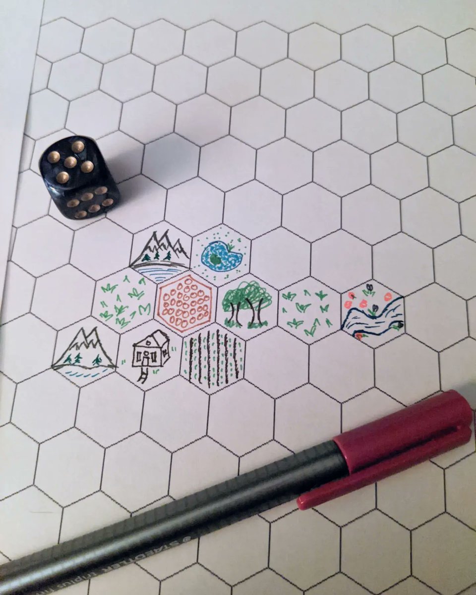 ToPlayIsHuman's tweet photo. I'm a 🐝! #Bumbling is a #soloRPG by Yrvis Burke about being a bee and finding flowers so you can collect pollen for your hive. As you play, you illustrate a map with landmarks while learning 🐝 dances so you can retrieve pollen! #ttrpg #microRPG
https://t.co/ZS5uO4iVgL https://t.co/lPGXsZ8IQD