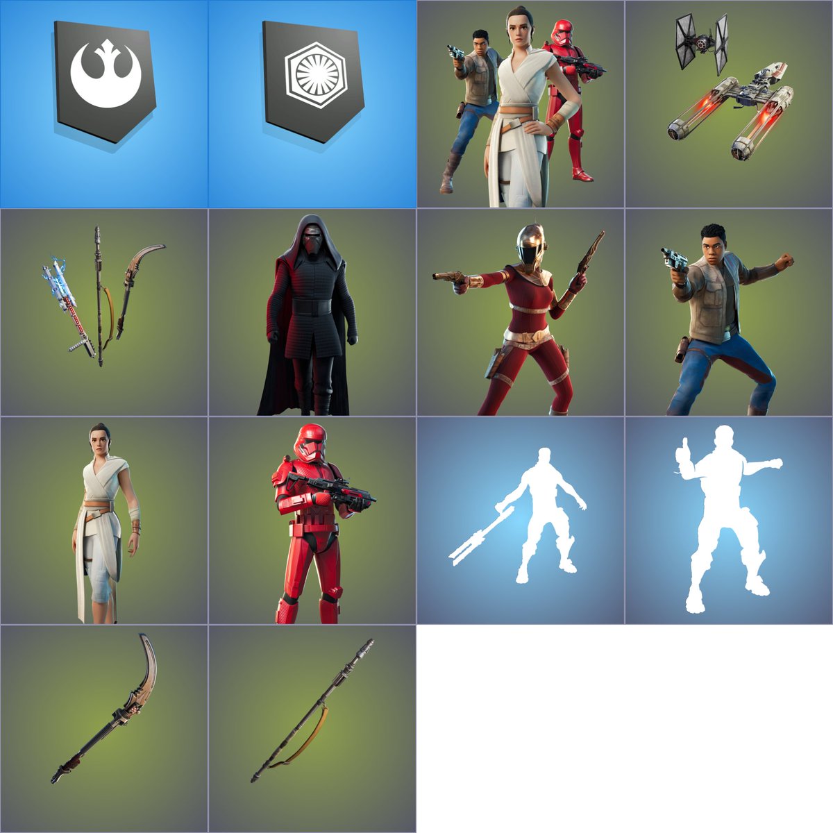 HappyPower's tweet photo. ‼️ Lightsabers will be RETURNING on May 4th as well as the following cosmetics below! 🌟

-Epic is also working on a challenge that requires you to deal damage with a lightsaber. (Confirmed the return)

cc: @HYPEX https://t.co/4VzZFl9xct