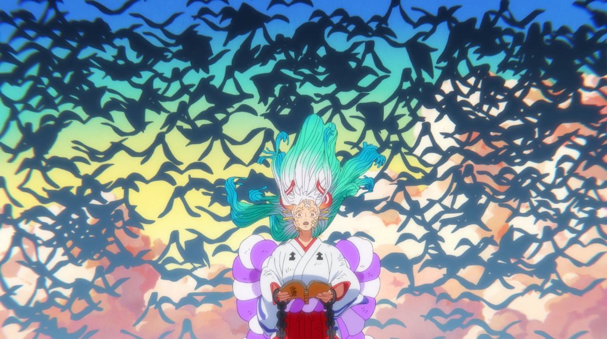 sakugaone's tweet photo. One Piece 1015 é uma obra de arte, como esperado. Megumi Ishitani é uma diretora que consegue elevar a obra para um nível bem acima dos padrões de um anime para TV de longa produção. Surreal, apenas. https://t.co/q8fu9R4cTM