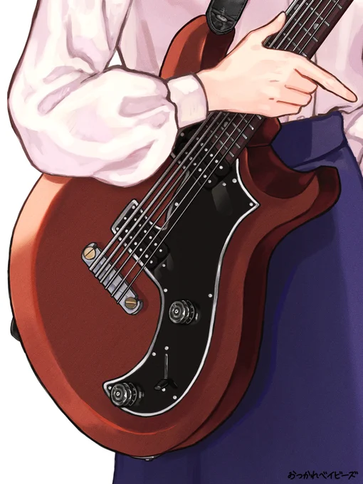 こだわって描いた楽器見て 
