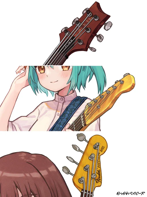 こだわって描いた楽器見て 