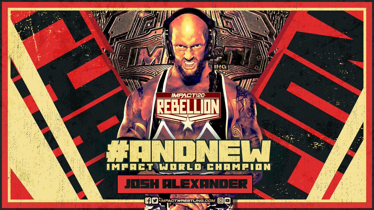 ThisIsTNA's tweet photo. #ANDNEW @IMPACTWRESTLING World Champion!

@Walking_Weapon 

#REBELLION https://t.co/BhkqMGTN3E