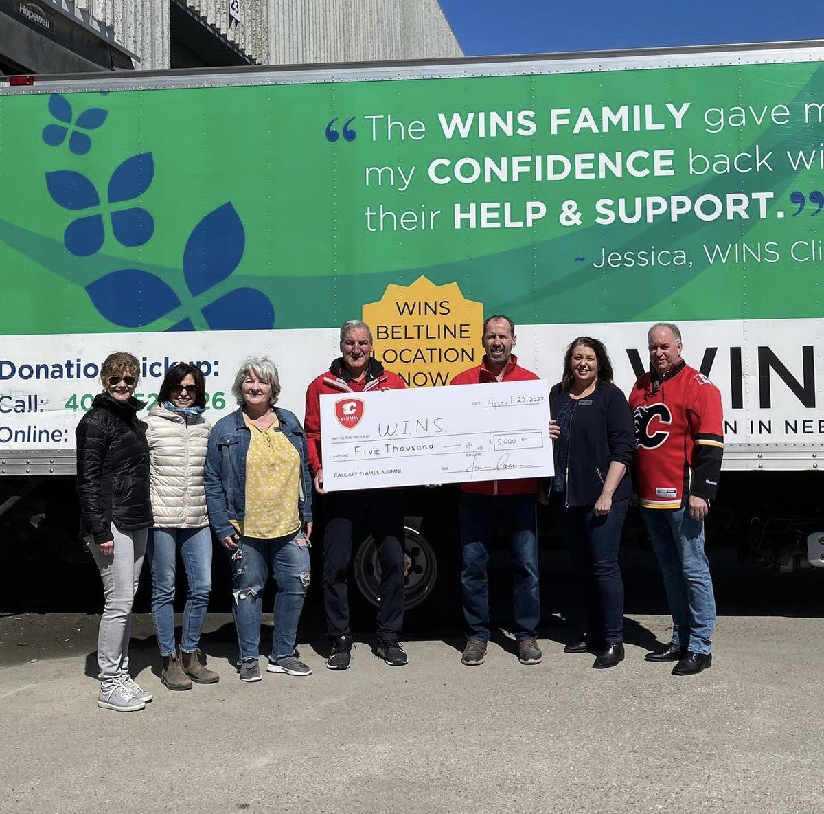 We were honoured to donate $5000 to the wonderful <a href="/winsyyc/">winsyyc</a>! They do tremendous work in our community and #yyc is so fortunate to have them providing services to those in need!