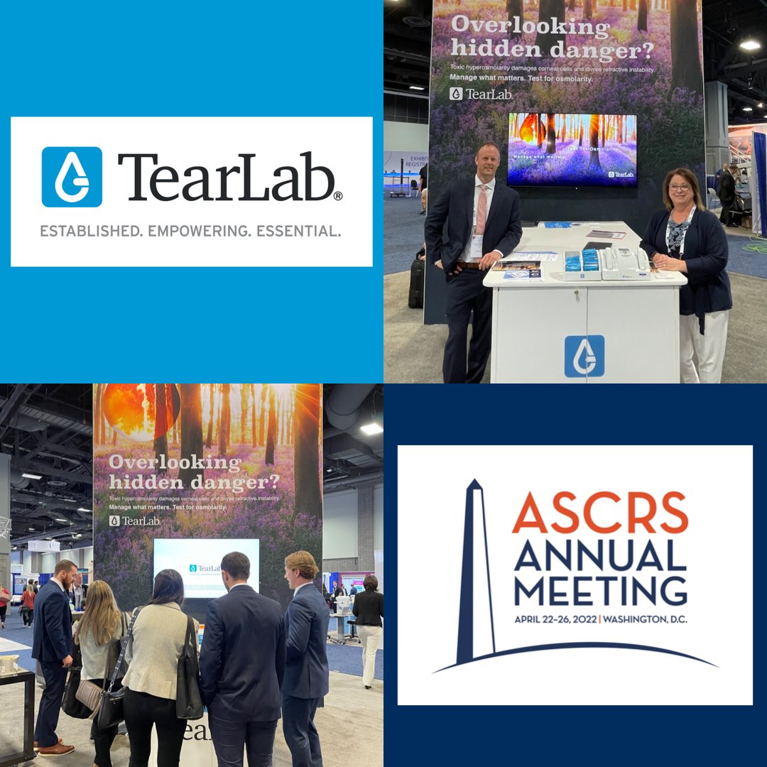 TrukeraMedical's tweet photo. TearLab had a great day at ASCRS! Dr. Frank Bucci was great at our Tear Talks! Come visit our booth 2649 tomorrow to talk with Dr. jai Parekh from 4-5pm! #essentialtear #ascrs2022 #osd #managewhatmatters https://t.co/a5aMsiBadf