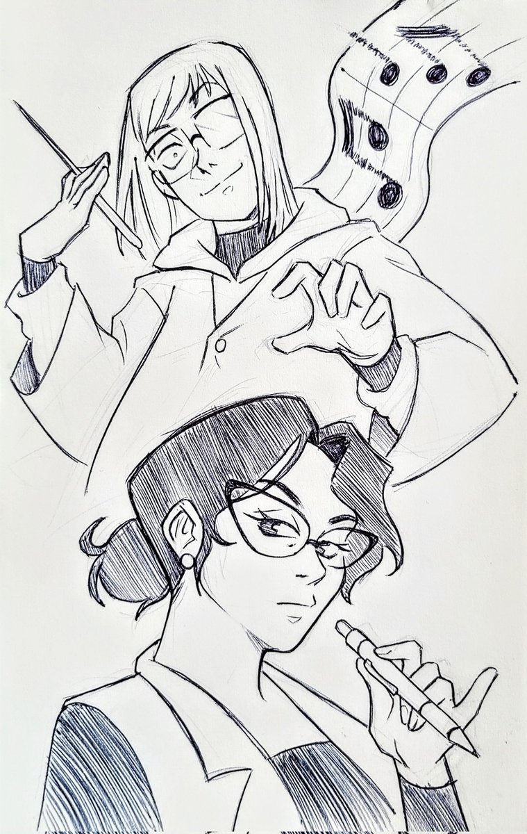 I was drawing up some fanart of @quasimaddi's characters from "The Conductor" and coincidentally my order came in the mail while i was in the midle of it haha!