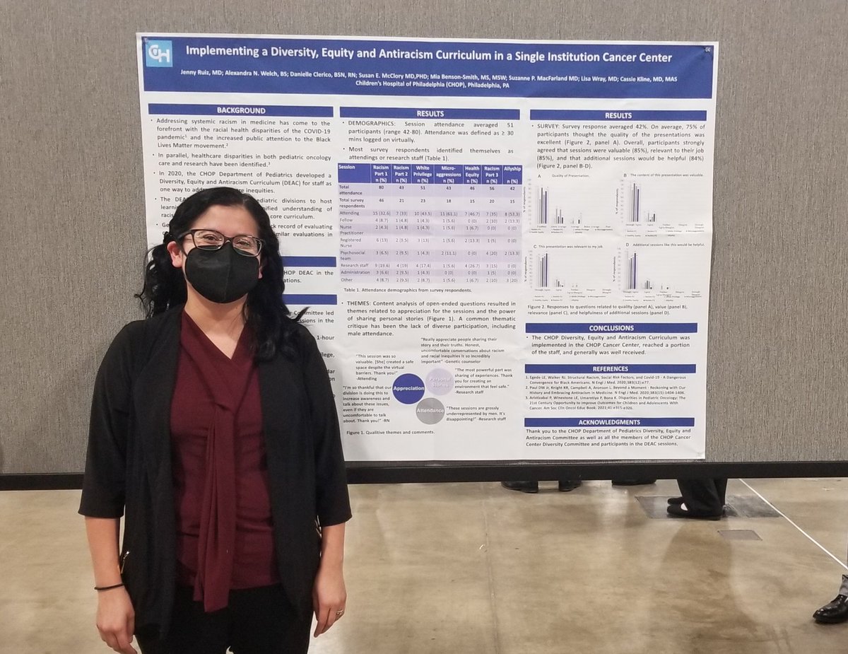 Come check out our poster at @PASMeeting: Implementing a diversity, equity, and antiracism curriculum in a single institution cancer center! @SusanMcClory @ChildrensPhila @CHOPCancerCntr @AMP_UPHSCHOP #PAS2022