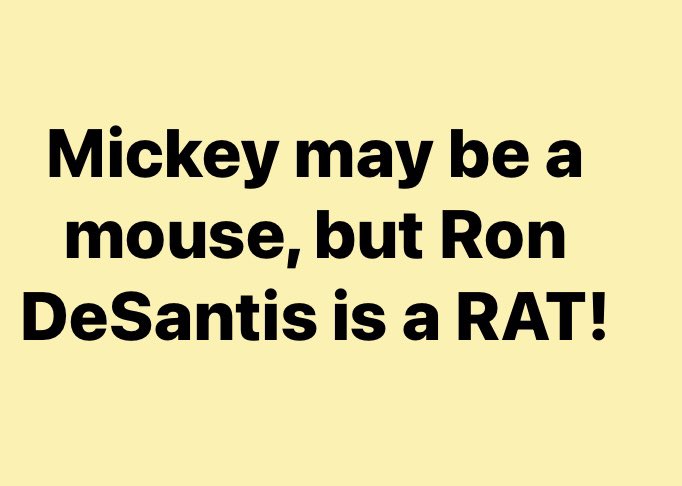 SouthernDem74's tweet photo. #Disney #RonDeSantisProblems https://t.co/9beXVvqYbY