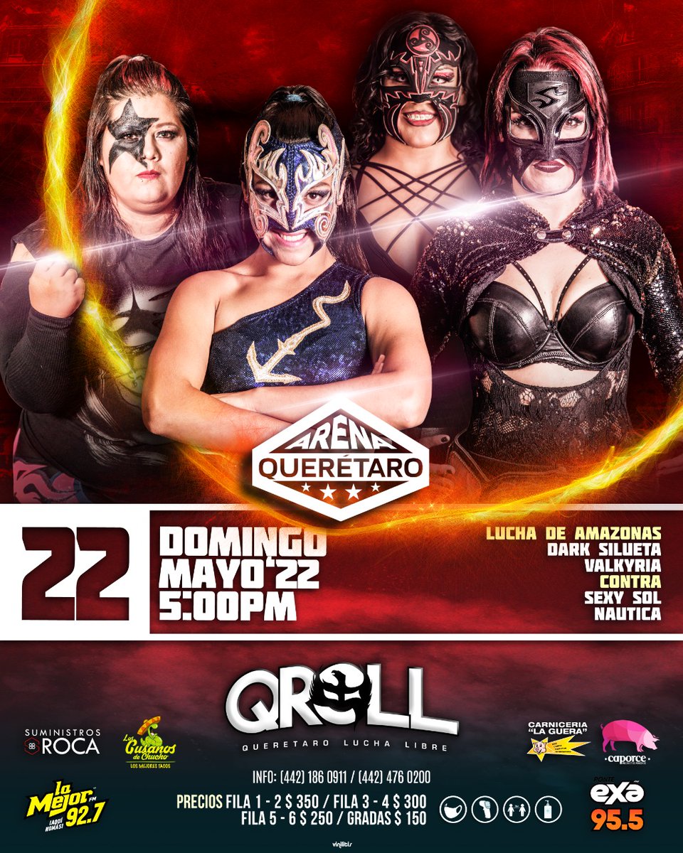 anagtzfuego's tweet photo. Después de más de tres años de ausencia, Místico regresará a la #ArenaQueretaro !
Además, el #TalentoTapatio de la @Arena_GDL presente en la función del próximo domingo 22 de mayo.
La lucha libre vuelve al Estado de Querétaro!!! Allá nos vemos 🔥 https://t.co/ah4CcJo02B